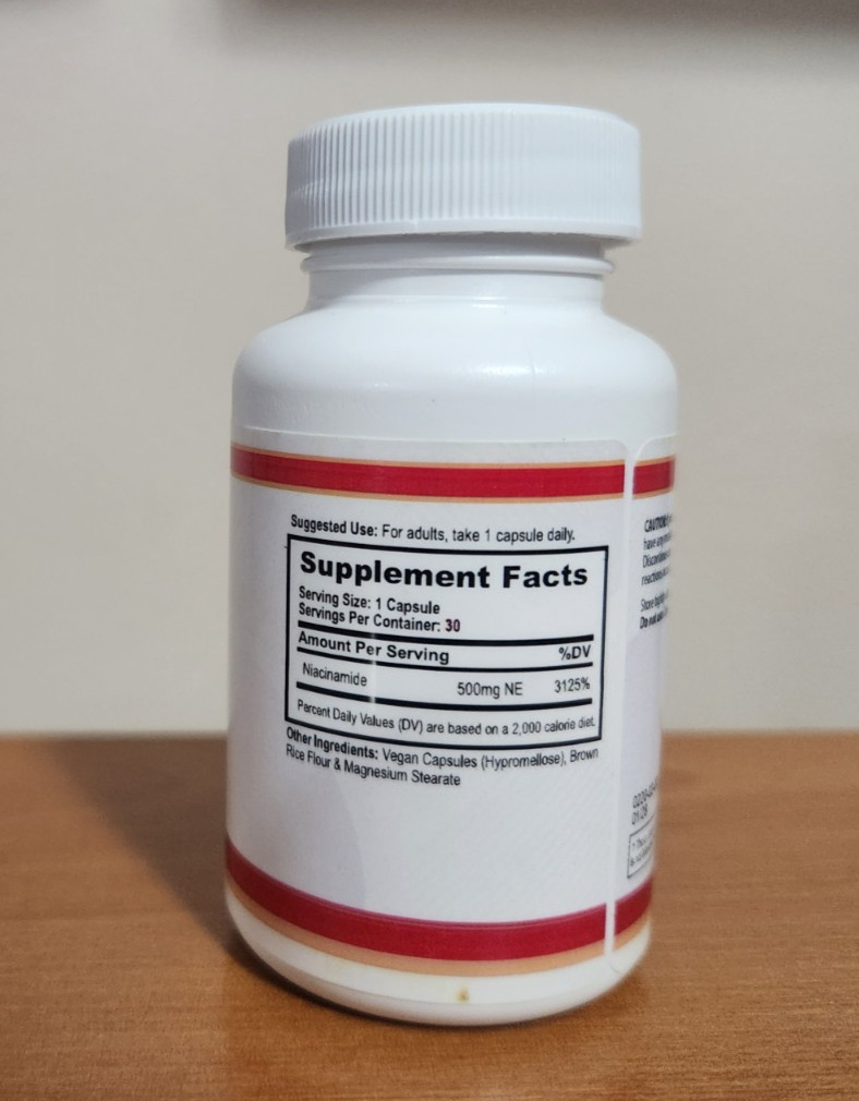 Sweet Restore Niacinamide Supplement 500mg 30 ct. per bottle exp. 10/2027