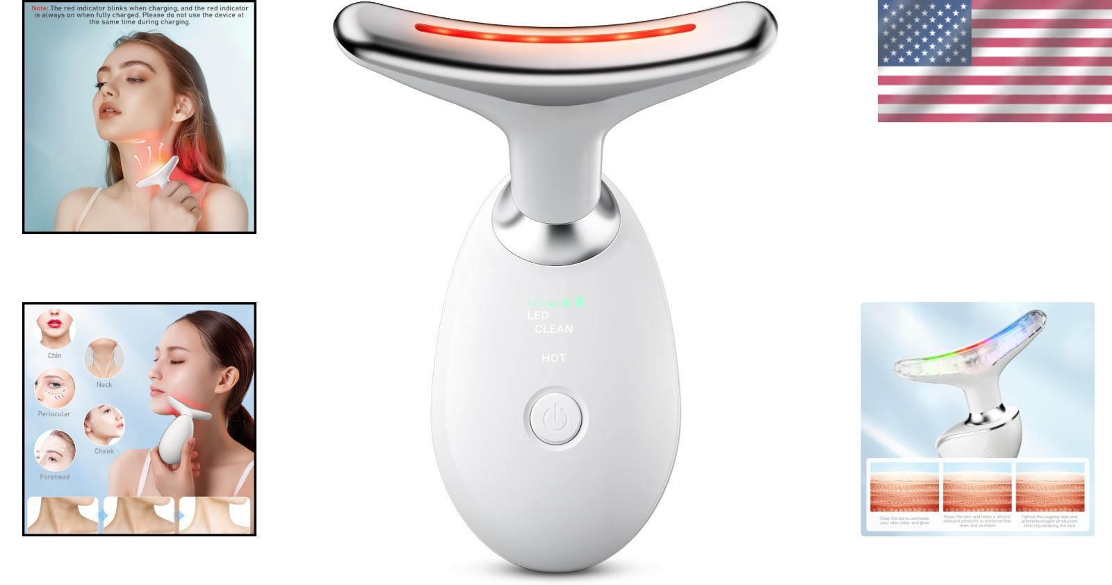 Battery-Powered Face & Neck Lifting Device for All Skin Types – Wrinkle Solution