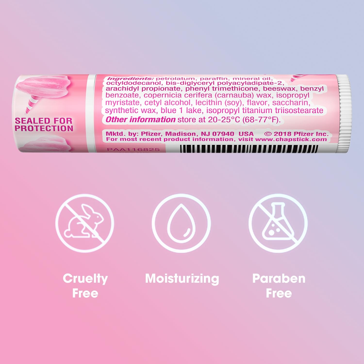 Lip Moisturizer Cotton Candy 12-Pack 0.15 Oz Ea Limited Edition Bulk