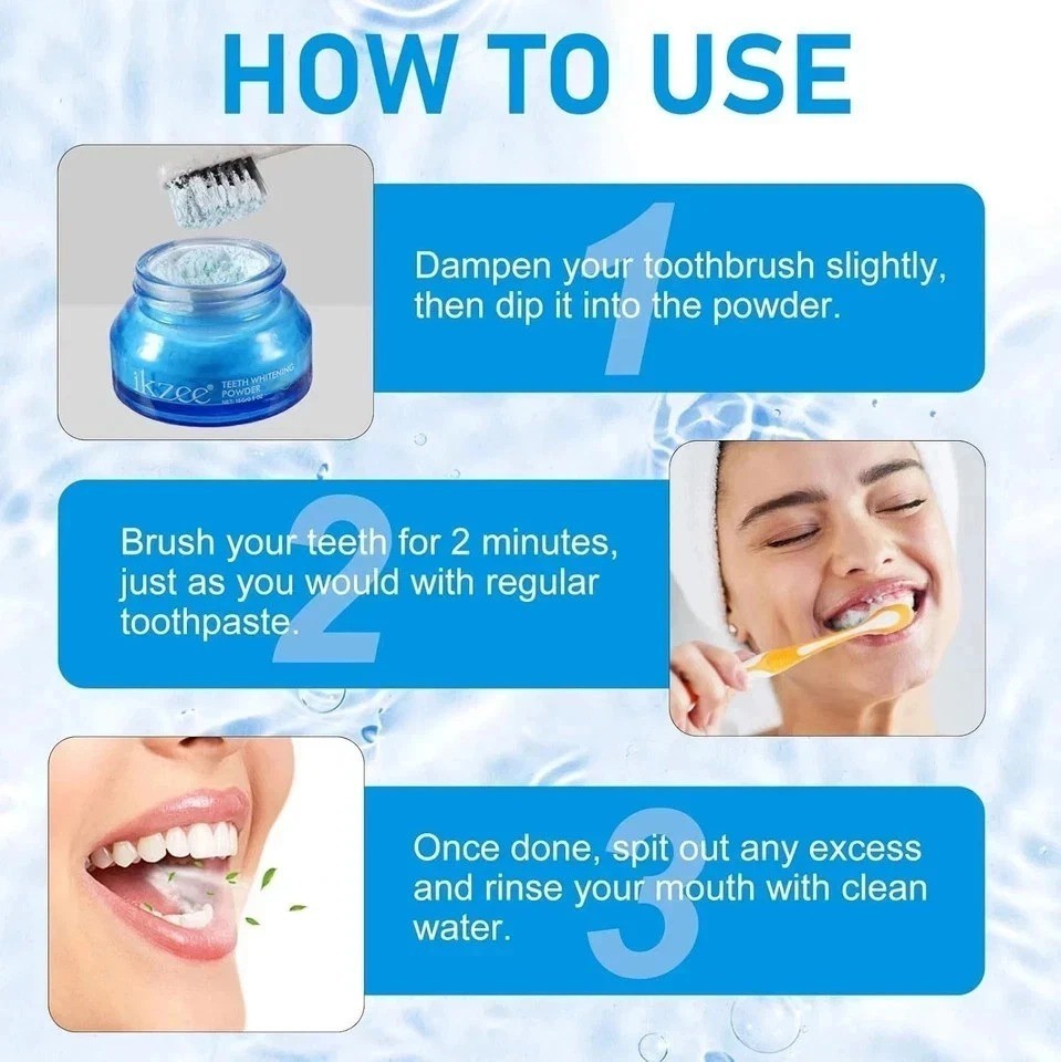 Purely WHITE DELUXE Teeth Whitening Powders,Instant Whitening and Stain Removal