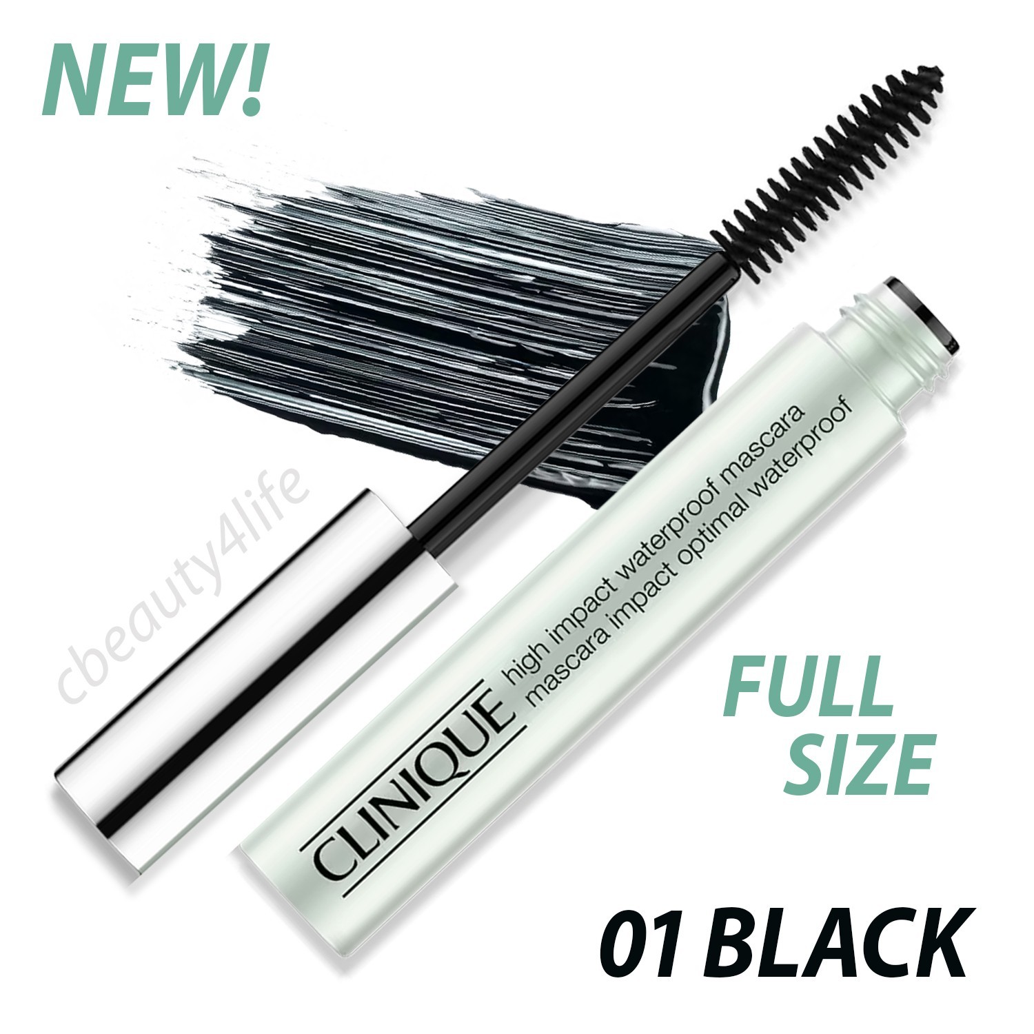 Clinique High Impact Waterproof Mascara 01 Black – 0.28oz/8ml – FULL SIZE