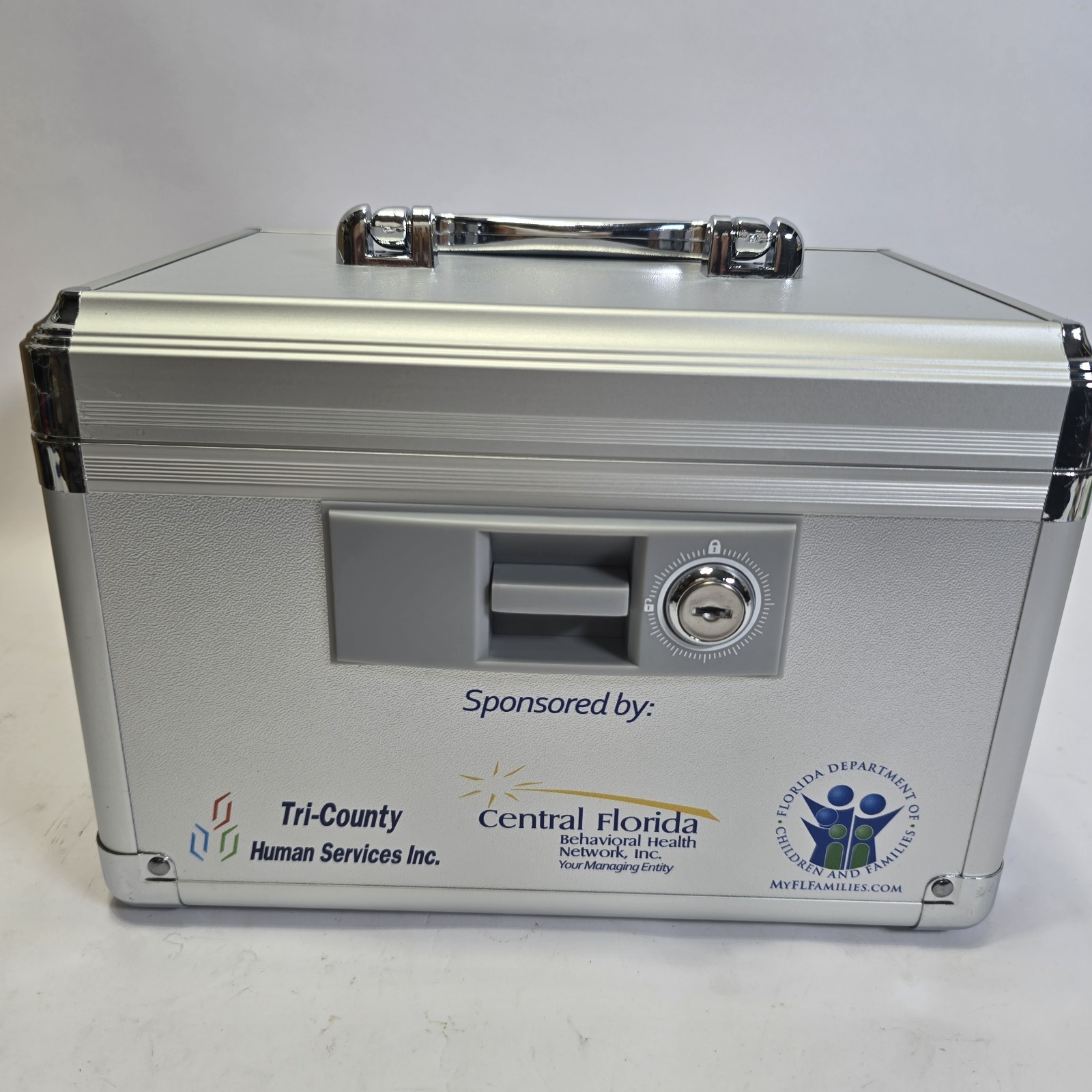 Locking Storage Box with Lockproof Organizer Case for Medications & Valuables