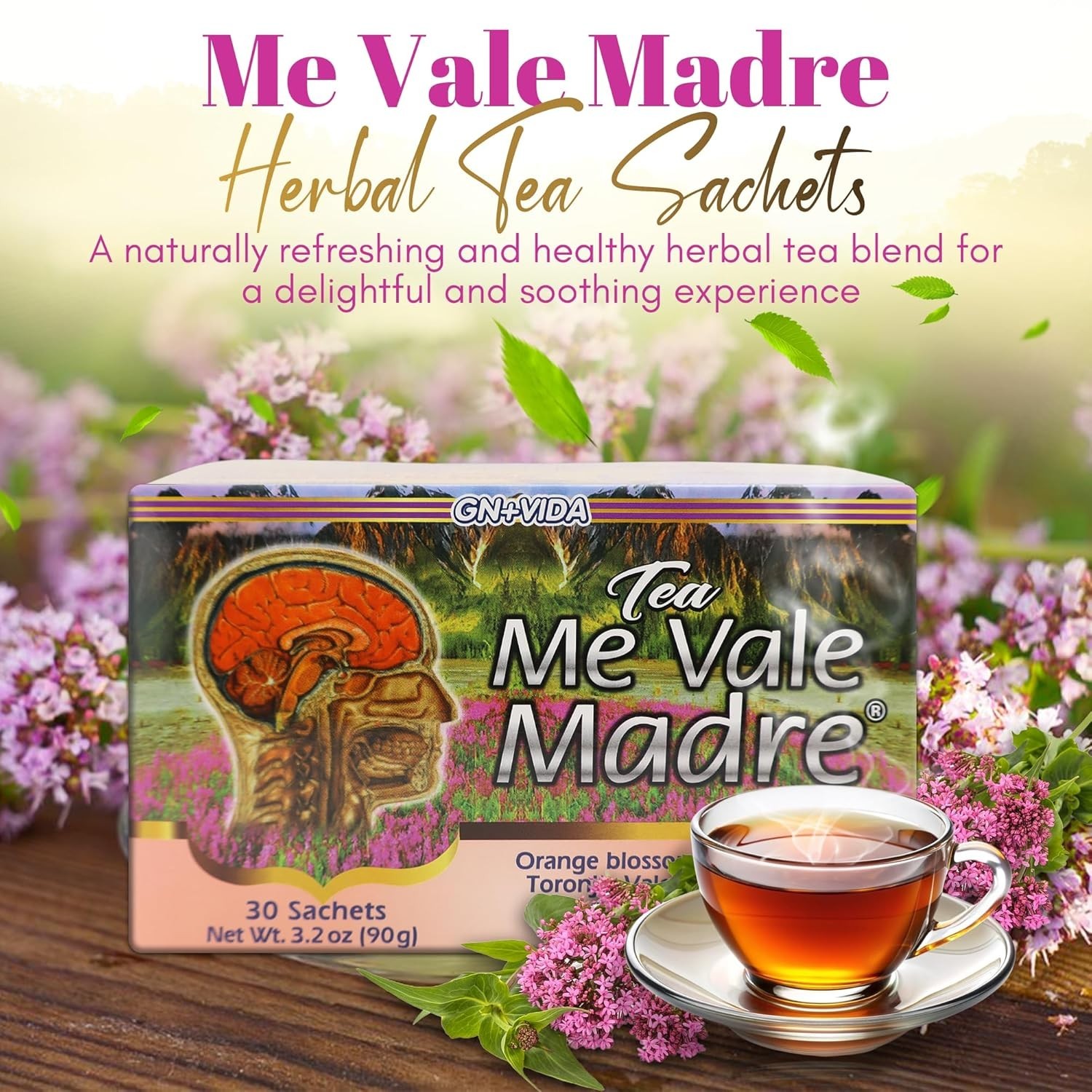 Me Vale Madre Tea GN+VIDA 30 tea Bags 30 Day Supply