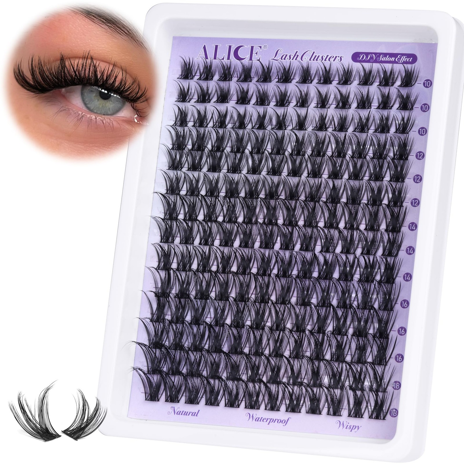 Lash Clusters Wispy Eyelash Extensions 168pcs Volume Individual Lashes 10-18m…