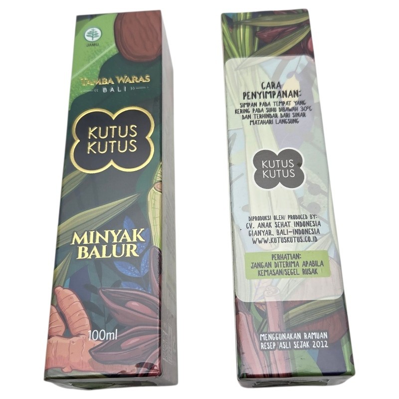 5 Bottles Kutus Kutus Indonesia Bali Organic Herbal Healing Massage Oil 100ml