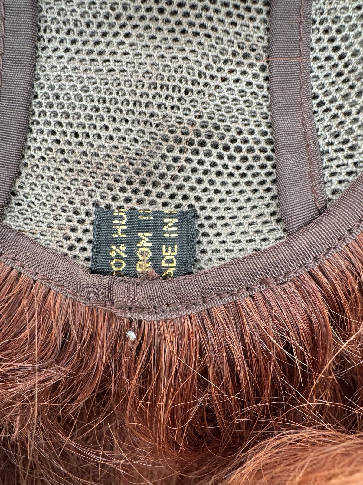 LOT (2) Vintage 100% Human Hair Hair Piece Wiglets Brown & Red Made in Korea