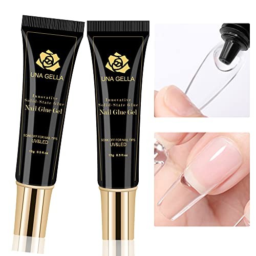 Solid Gel Nail Glue Strong 15g*2pcs Set U V/LED Nail Glue Gel Z-Uv Nail Gel