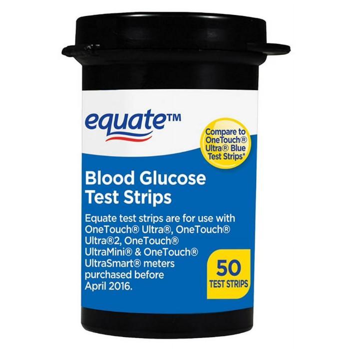 (2 pack) Equate Blood Glucose Test Strips, 50 Count