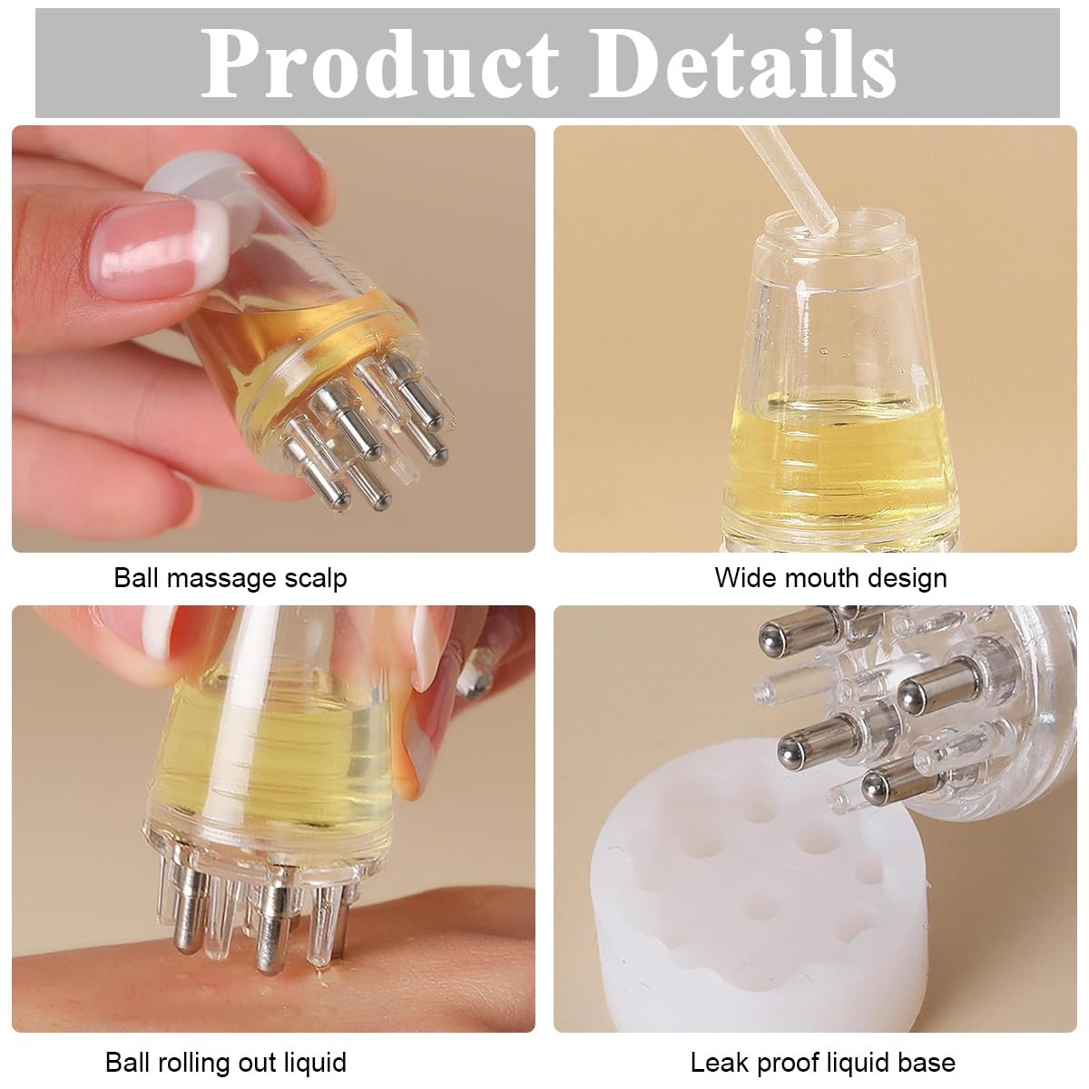 Mini Portable Scalp Applicator Liquid Comb Hair Roots Massage Medicine Comb Hair