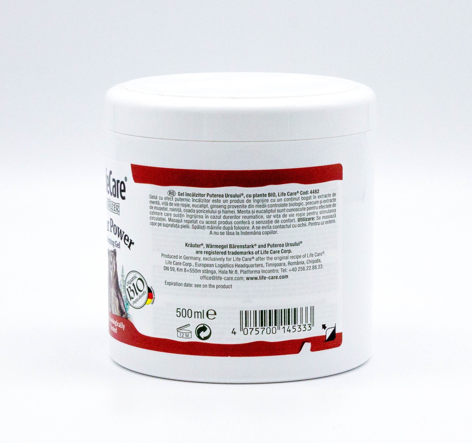 LifeCare Krauter Bear Power Gel Arthritis Pain Relief – Warming Effect 10x500ml