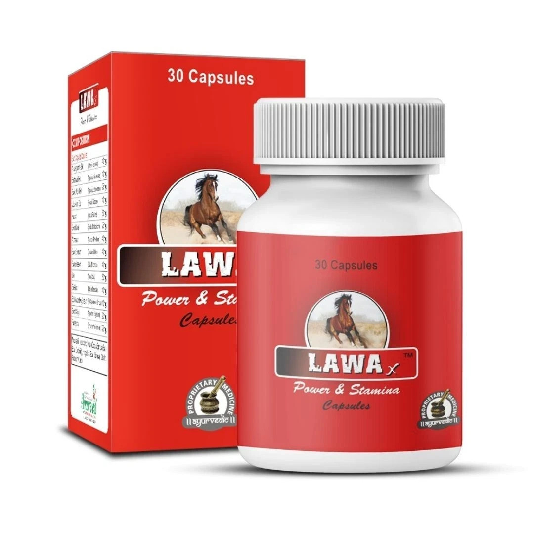 Lawax 60 Capsules 100% Herbal Ayurvedic Formula For Male Health Stamina Support