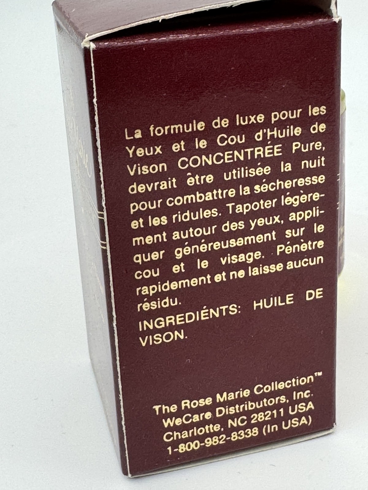 The Rose Marie Collection Pure Mink Eye & Throat Oil Concentree 1 fl oz HTF RARE
