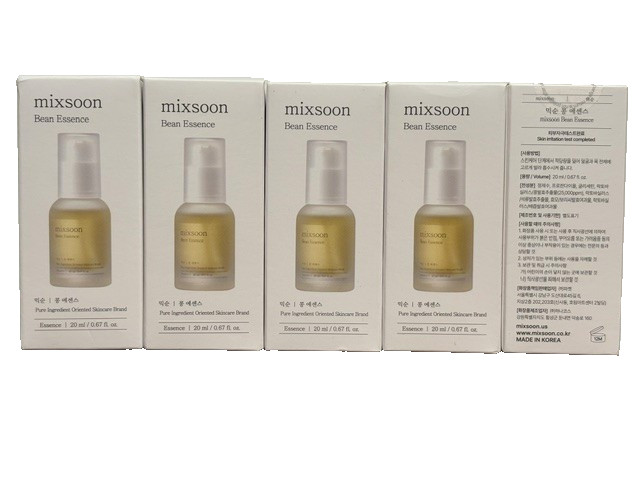 5x MIXSOON BEAN ESSENCE Gentle Exfoliating & Moisturizing 0.67oz / 20ml Ea NIB