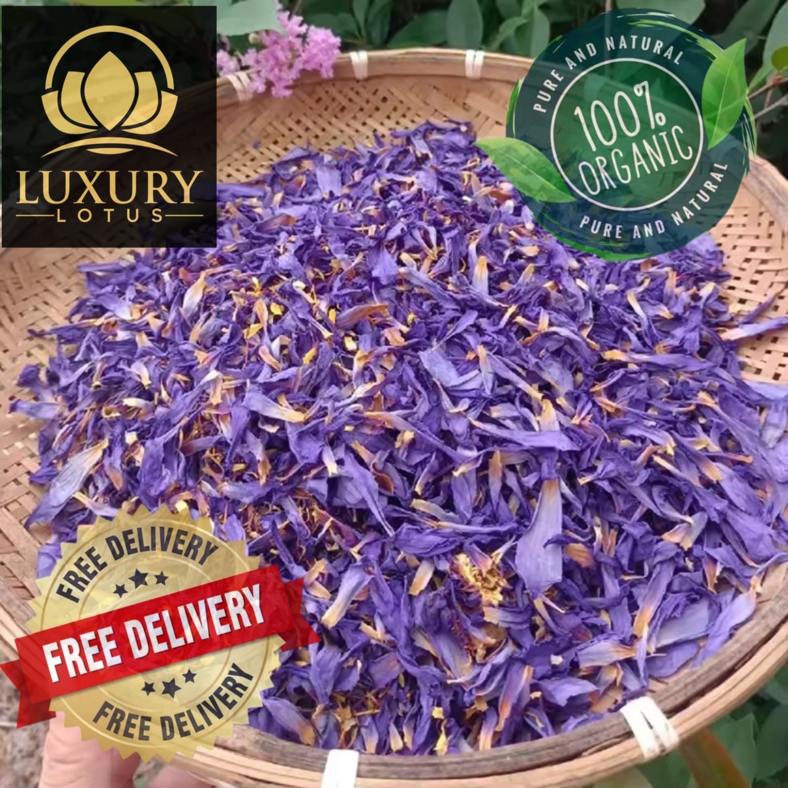 Blue Lotus |Nymphaea Caerulea| 100% Organic Herbal Hand Picked Pure Flowers Tea!