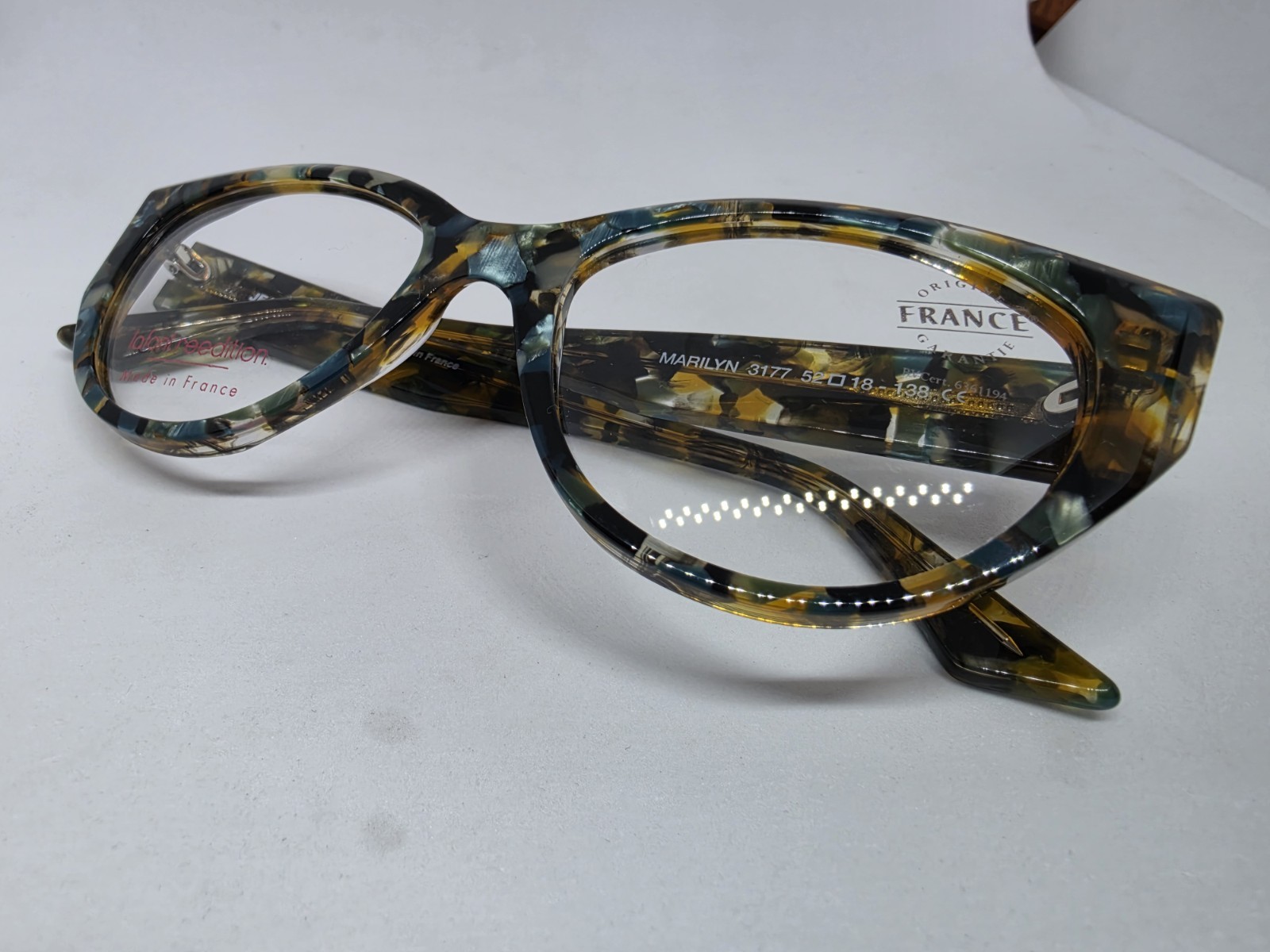 JEAN LAFONT PARIS MARILYN 3177 BLUE ORANGE EYEGLASSES NEW AUTHENTIC FRANCE