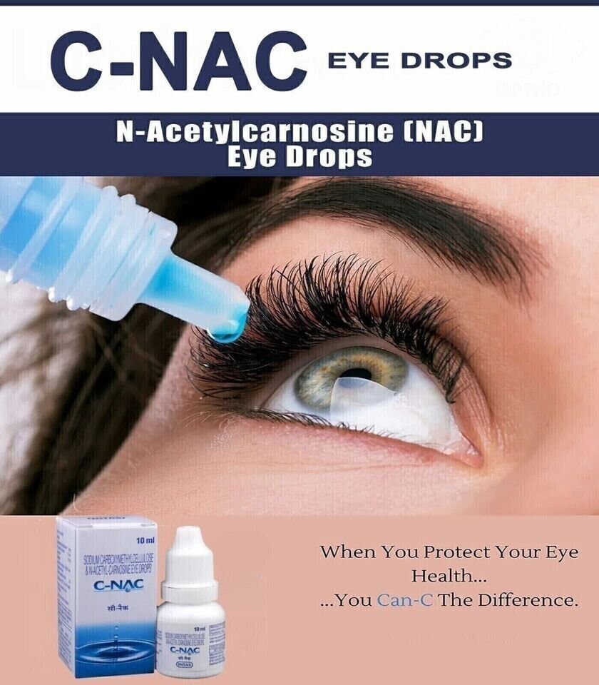 (Pack of 5) C-NAC Eye Drops For Cataract, N-Acetylcarnosine 10ml Each (5 x 10ml)