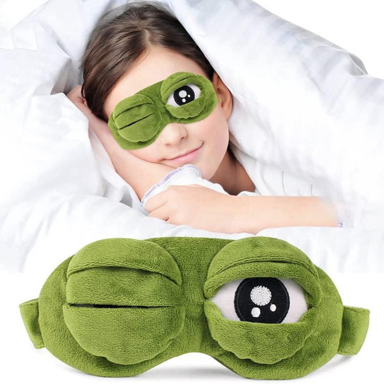 Funny 3D Frog Cute Sleeping Eye Mask Blindfold Travel Sleep Masks Soft Eye Cover