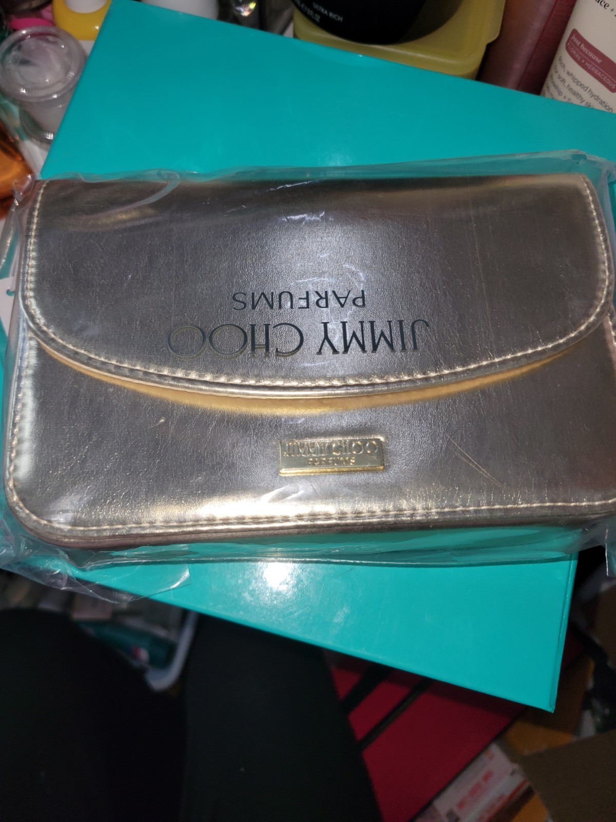 Jimmy Choo I Want Choo Le Parfum Miniature with exclusive Gold handbag.