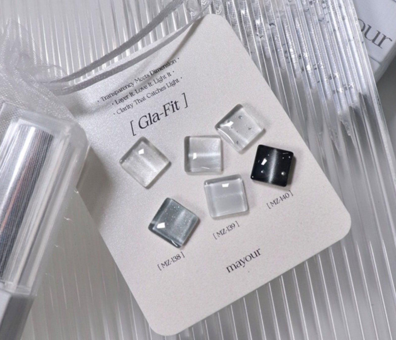 Mayour Gla-Fit Magnetic Gel Nail Polish 3 Color Set Sheer Layering Korean Nail