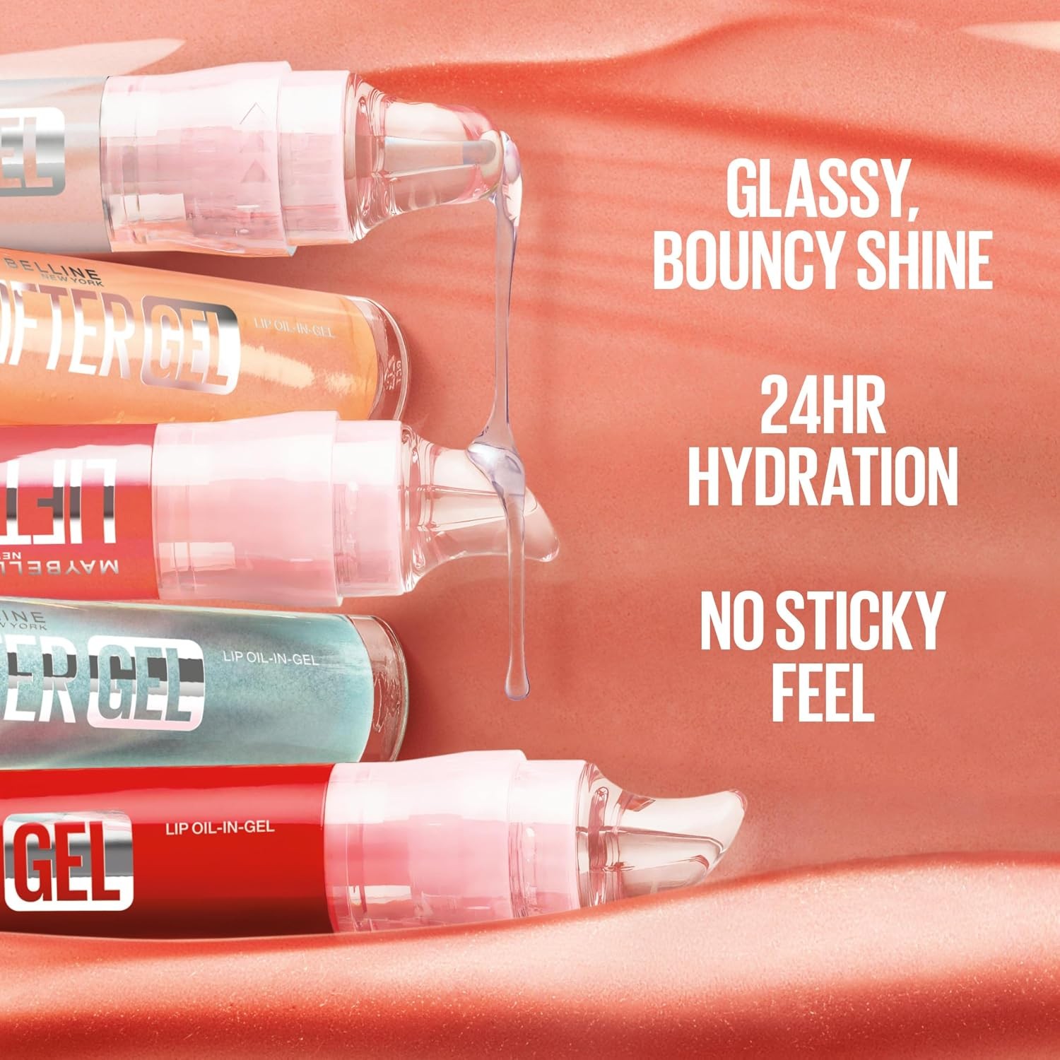 Maybelline Lifter Oil In Gel Lip Gloss Strawberry Shake Mauve Pink
