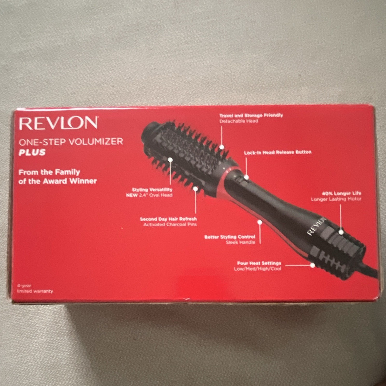 Revlon One-Step Volumizer Plus Hair Dryer Brush 2.4in Detachable, Black