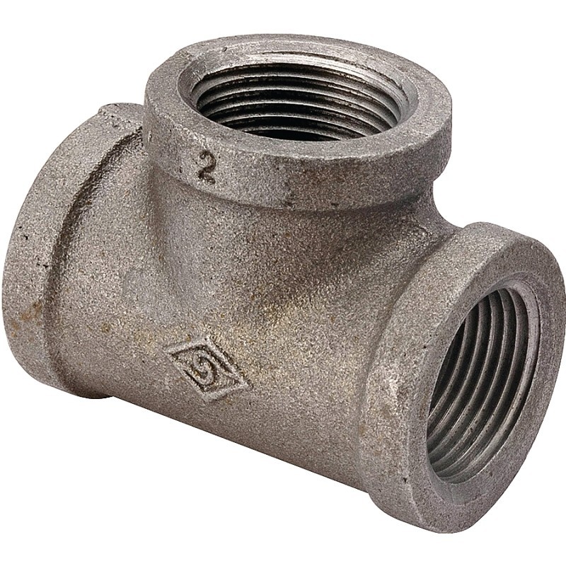 ProSource B130 6 Pipe Tee, 1/8 in, Threaded, Malleable Iron, SCH 40 Schedule, 30