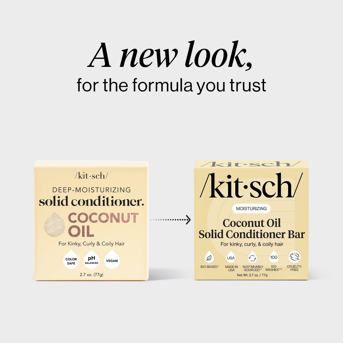 Kitsch Coconut Oil Deep-Moisturizing Solid Conditioner Bar – 2.7oz