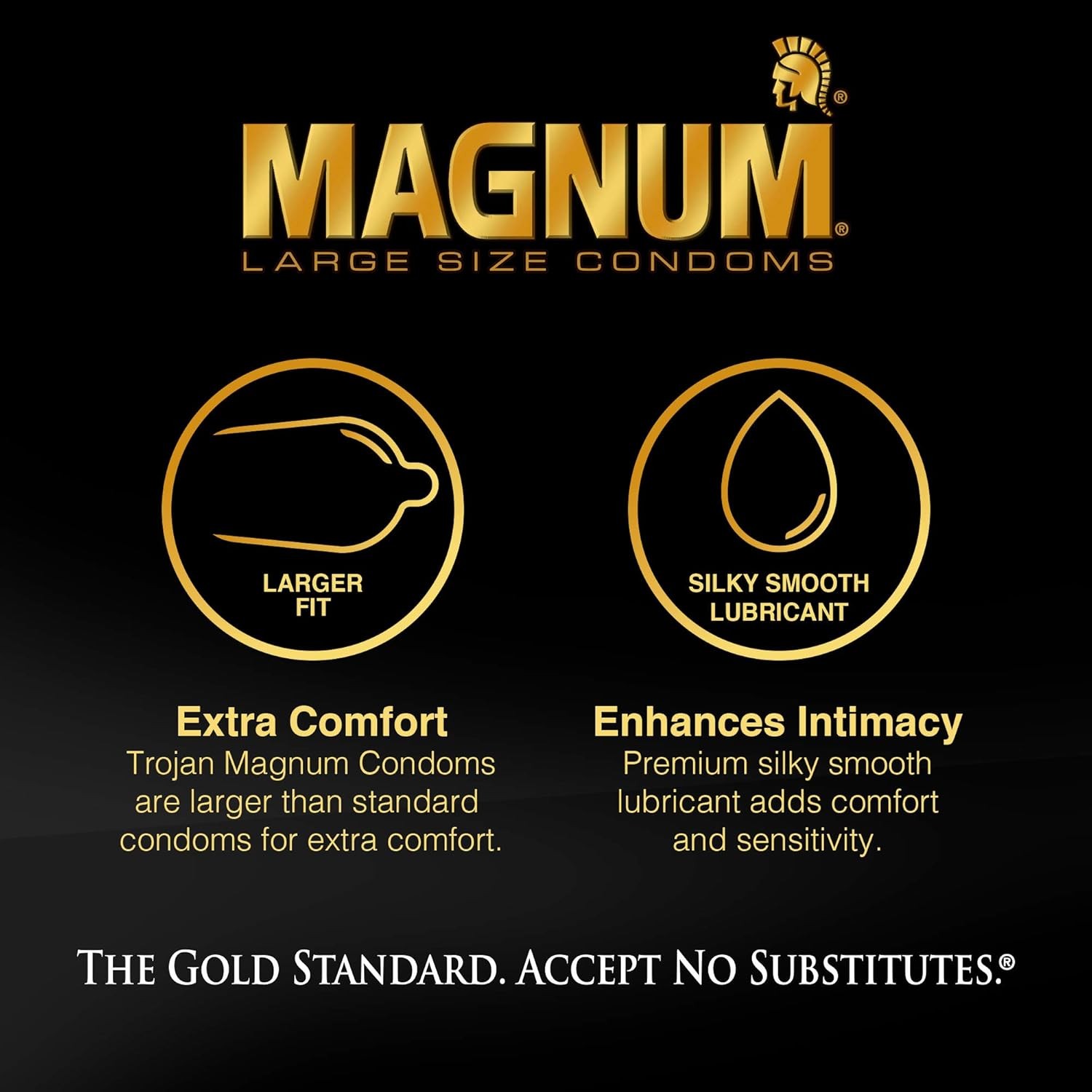 Trojan Magnum Thin Condoms Large Size Lubricated Latex 12 Count NEW