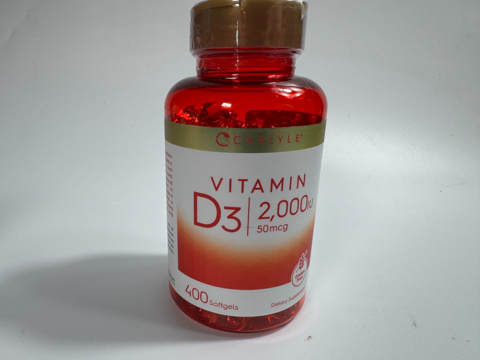 Vitamin D3 2000 IU Softgels 400 Count | Non-GMO, Gluten Free by Carlyle – 2 pack