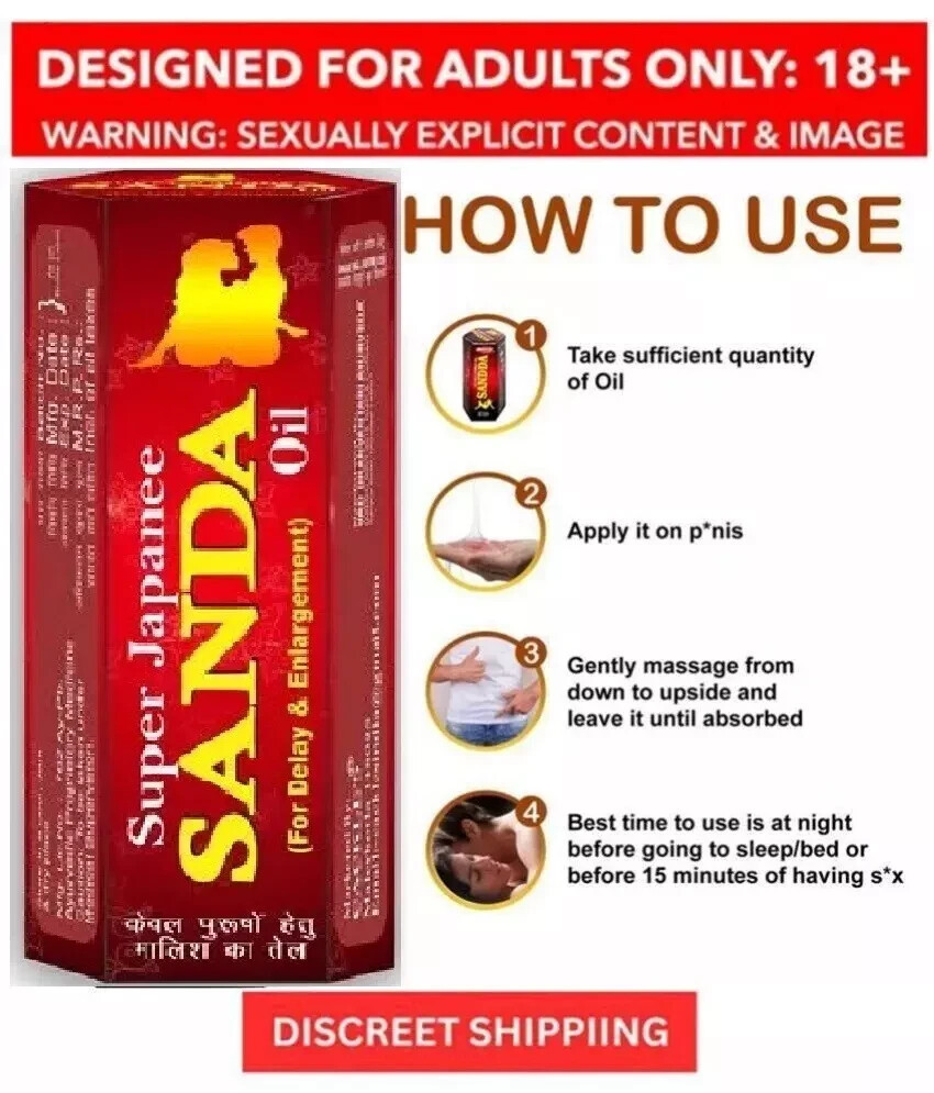 Penis Size Enlargement Oil 100% Original Sandha Saandhha Sanda Oil 15 ml