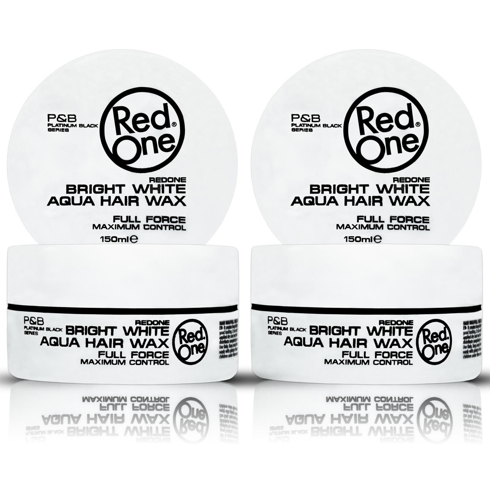 2X RedOne White Aqua Hair Gel Wax 150ml (5.07 fl oz) | Edge Control & Braid Gel