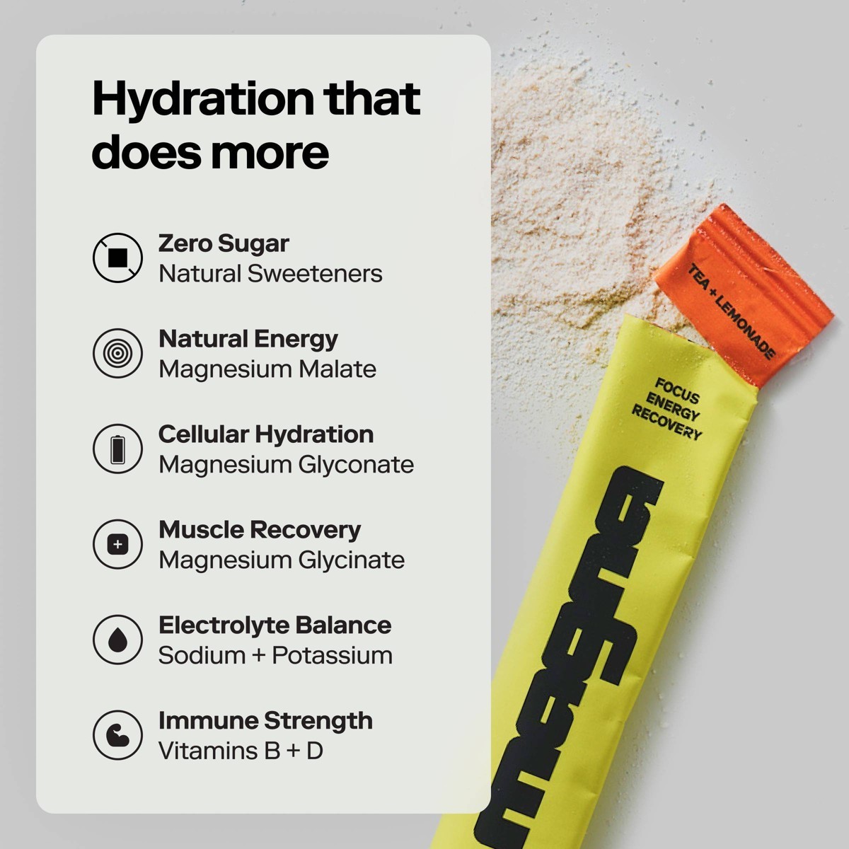 Magna Hydration Electrolyte Mix Stick Pack Vegan Powder – Blood Orange – 10ct