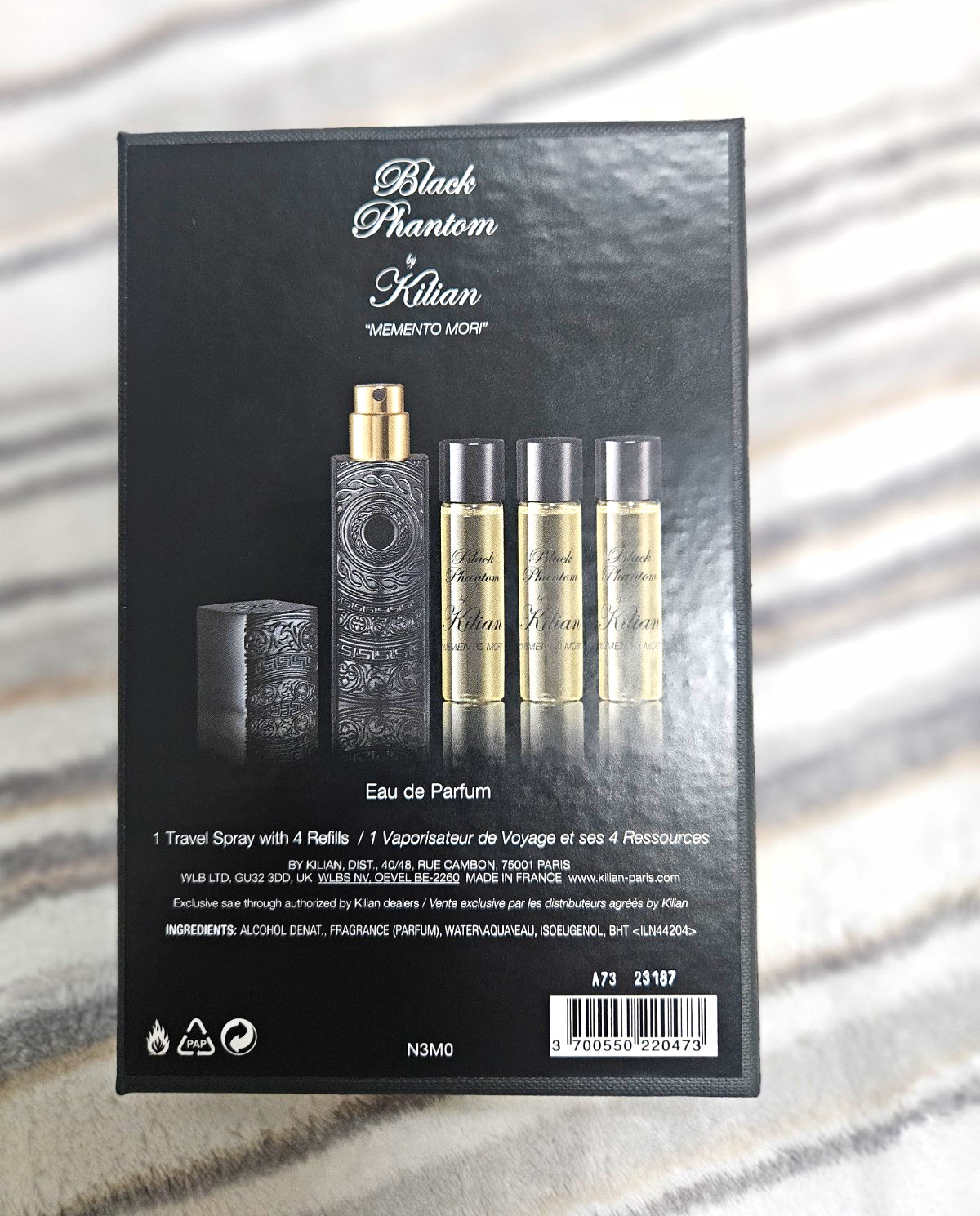 Kilian Black Phantom Eau de Parfum Travel Spray Set, 1 fl oz (3 x 10ml)