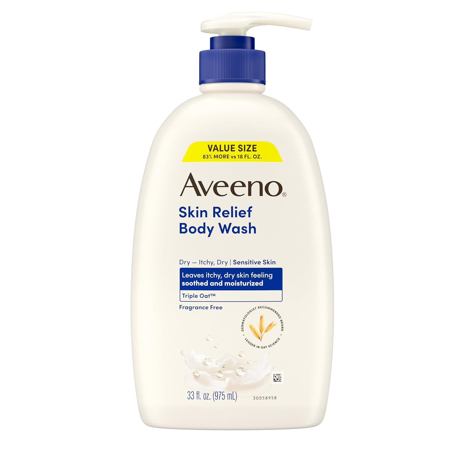 Aveeno Skin Relief Fragrance-Free Body Wash with Triple Oat® Complex, Gentle Dai