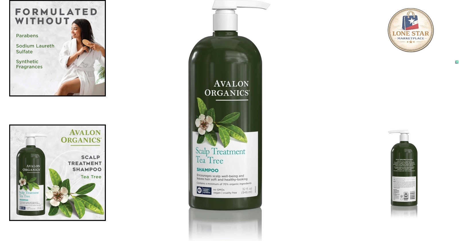 Organic Tea Tree Scalp Treatment Shampoo – 32 fl oz for Healthy Hair & Scalp