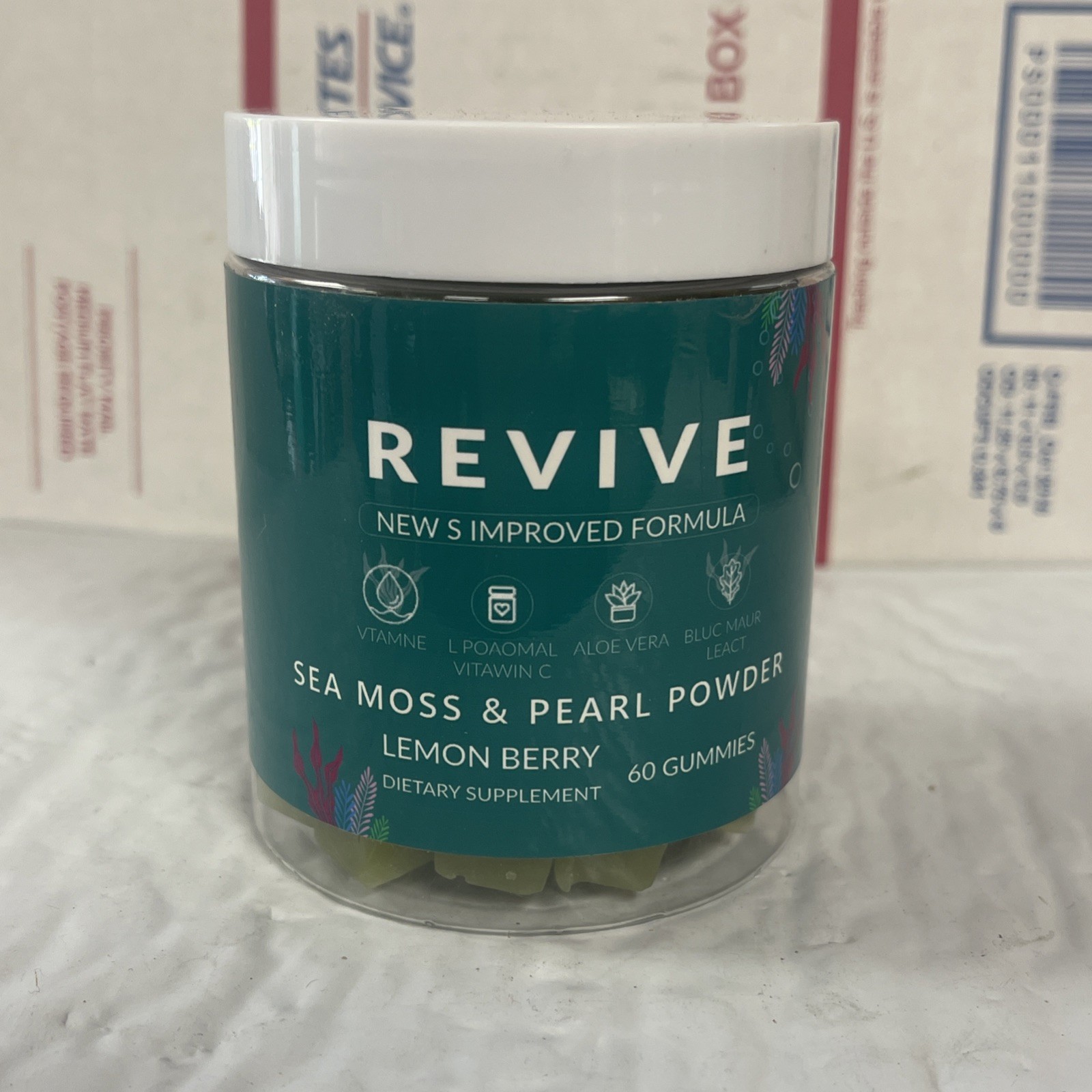 Balmbare Revive Sea Moss & Pearl Powder Gummies 30 Lemon berry Exp:09/2027