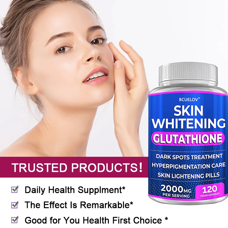 Glutathione 120 Capsules 2000 mg Anti-aging Skin Health Dark Spots Removal