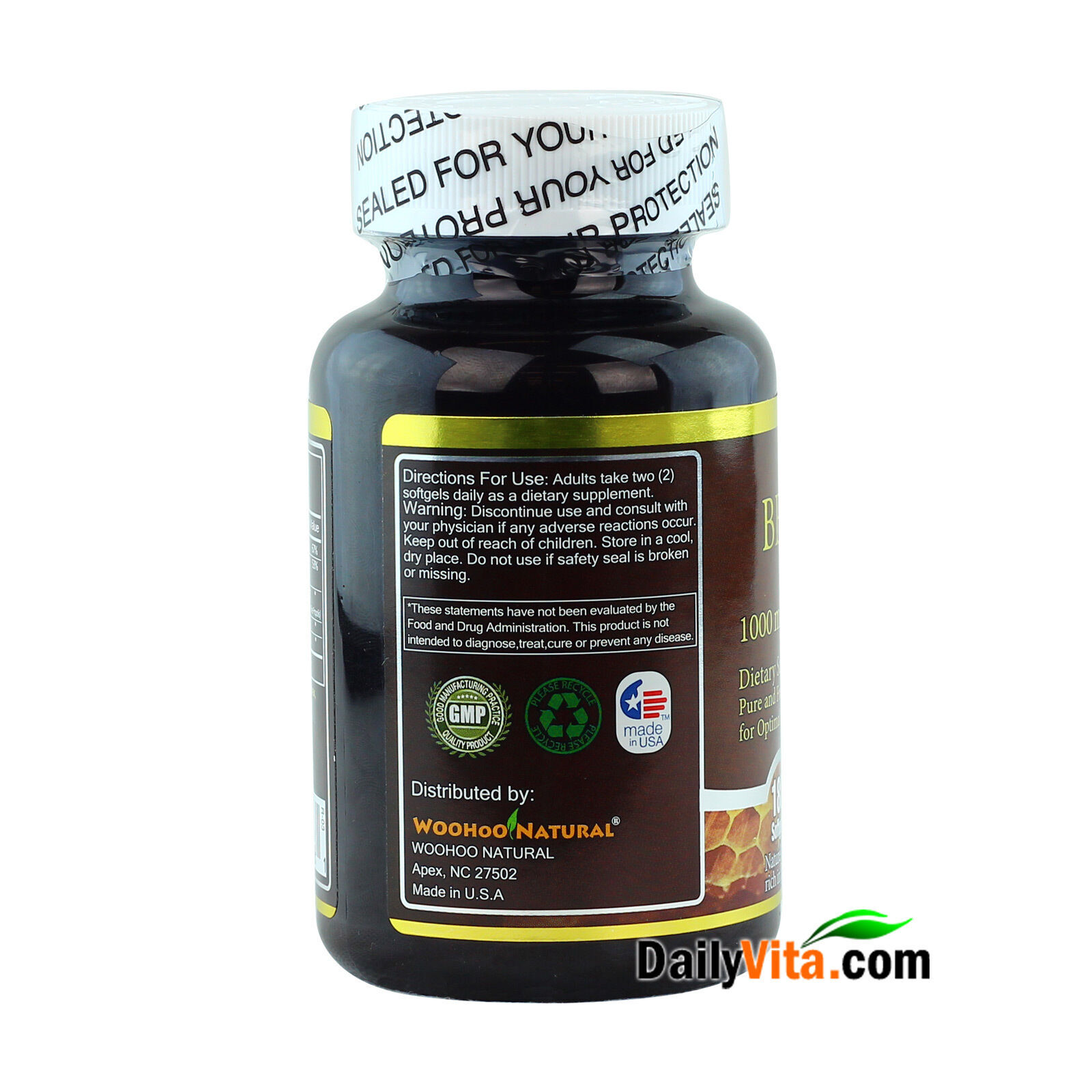 WooHoo Natural Bee Propolis 1000mg 180 Softgels