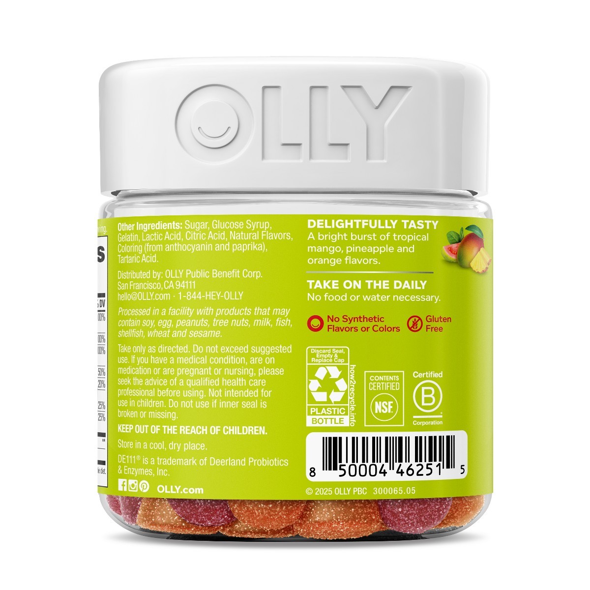 OLLY Adult Multivitamin + Probiotic Supplement Gummies – 70ct: Tropical Fruit