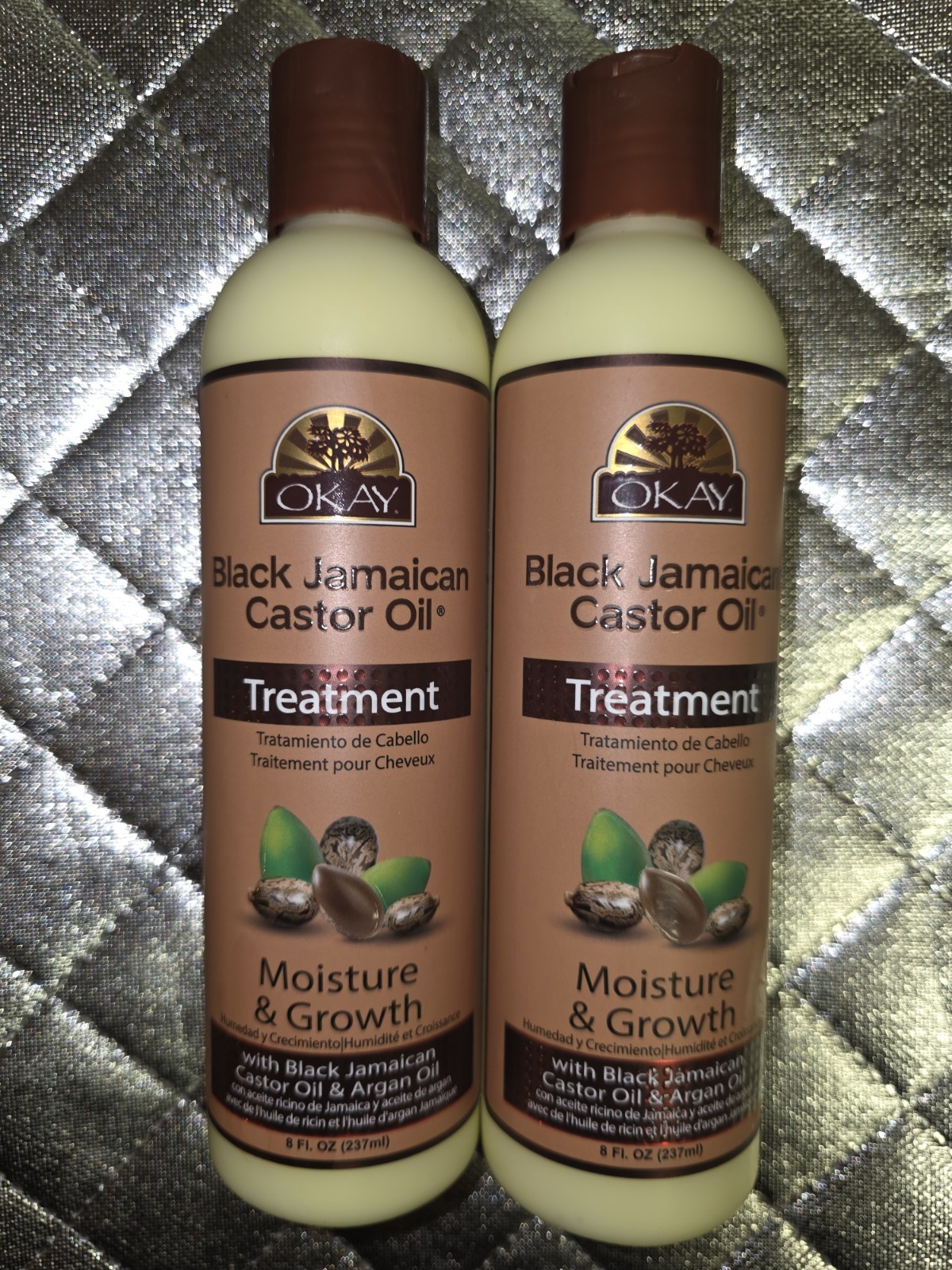 Okay Black Jamaica Castor Oil Treatment Moiture & Growth 8 fl oz Sealed Lot Of 2