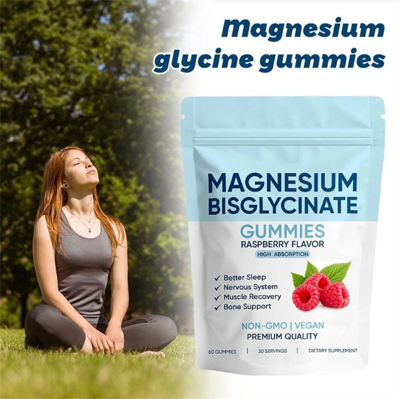 Magnesium Bisglycinate Gummies, with 400mg Magnesium Bisglycinate Chelate