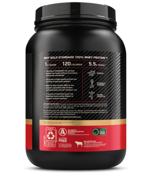 Optimum Nutrition Gold Standard Whey, Double Rich Chocolate, 1.98 lb
