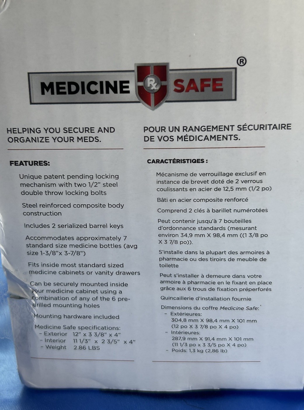 MEDICINE SAFE NEW IN BOX NICE!!