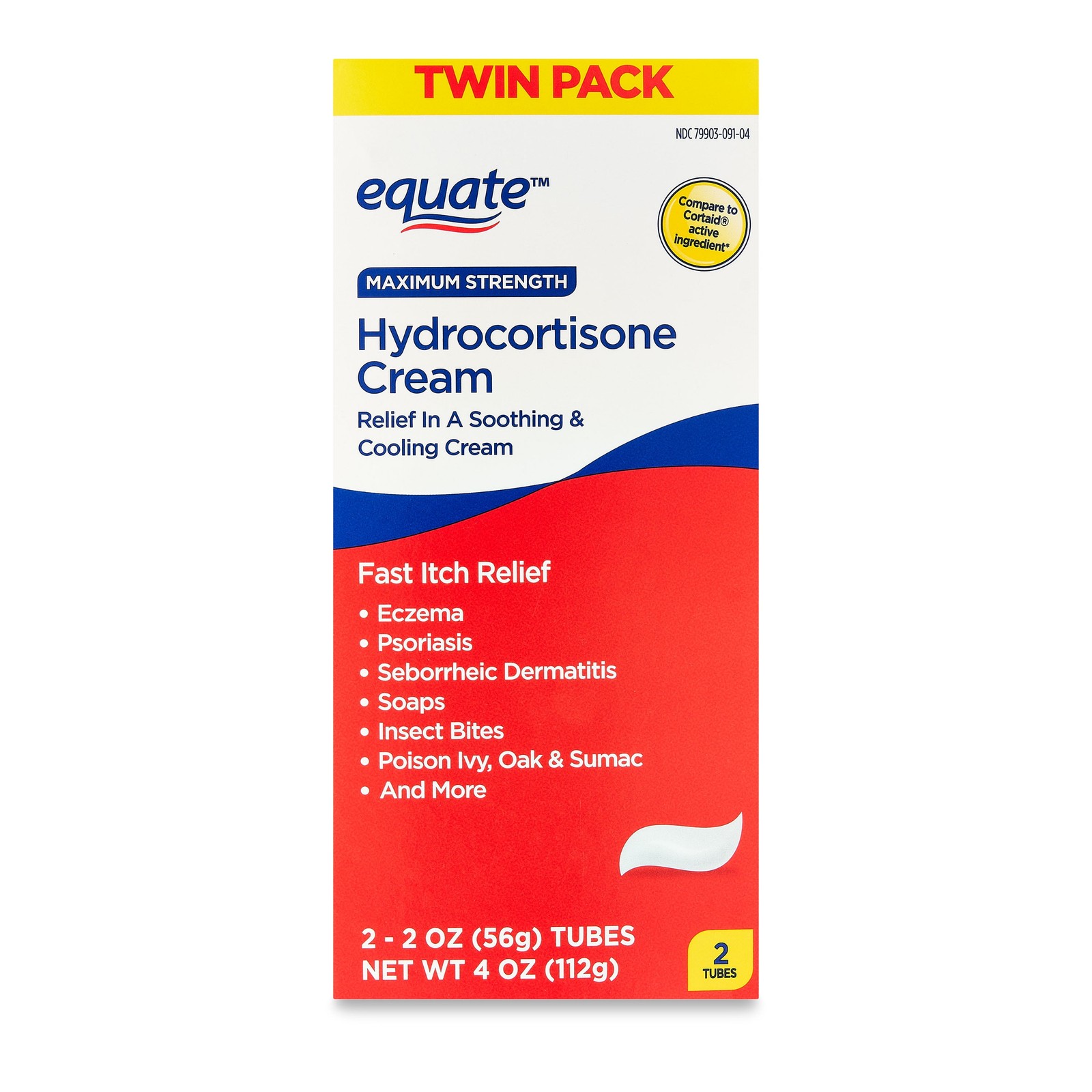 Max Strength Hydrocortisone Anti-Itch Cream 2 Pack 4 Oz