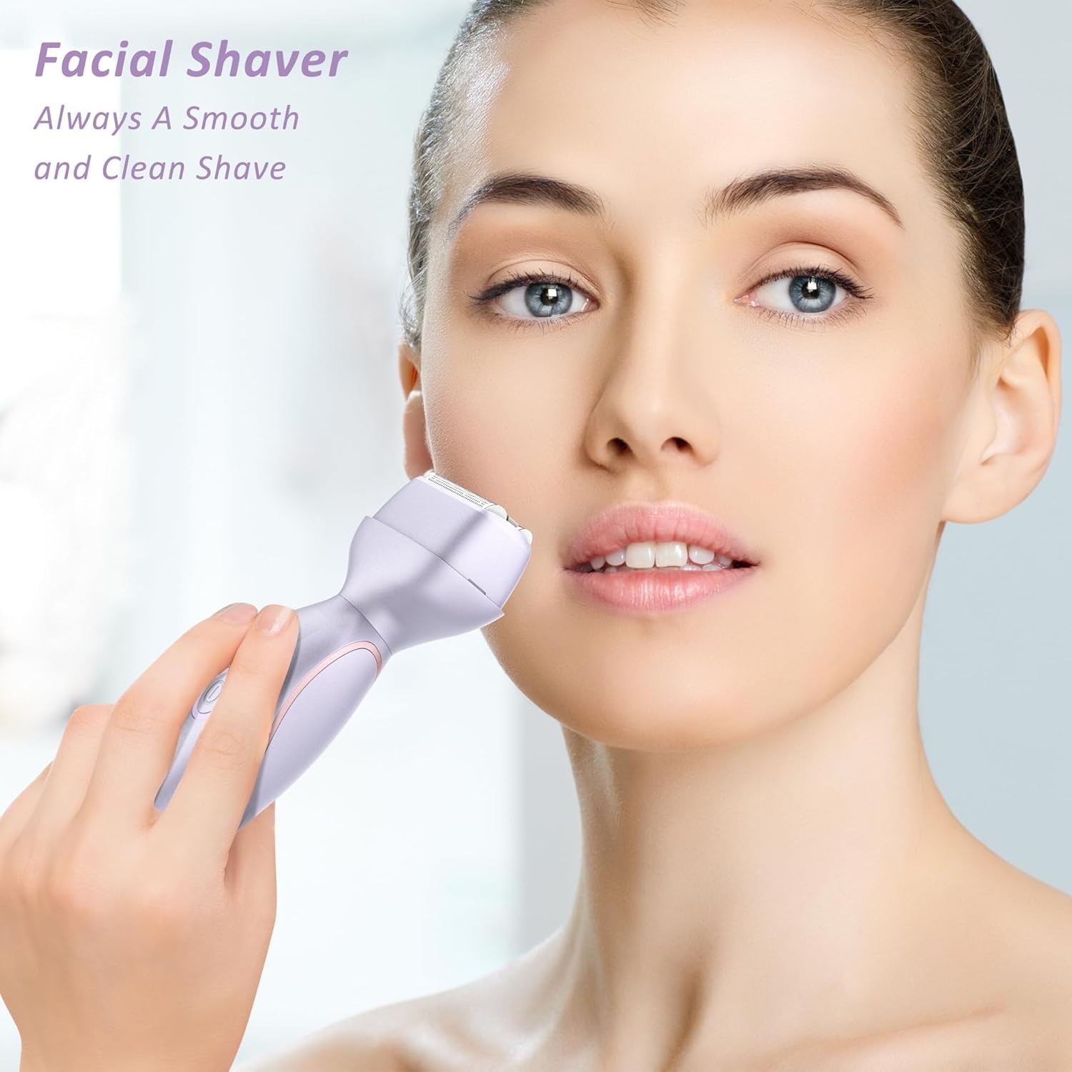 Electric Razors for Women Face Full Body, 2-in-1 Bikini Trimmer and Shavers for