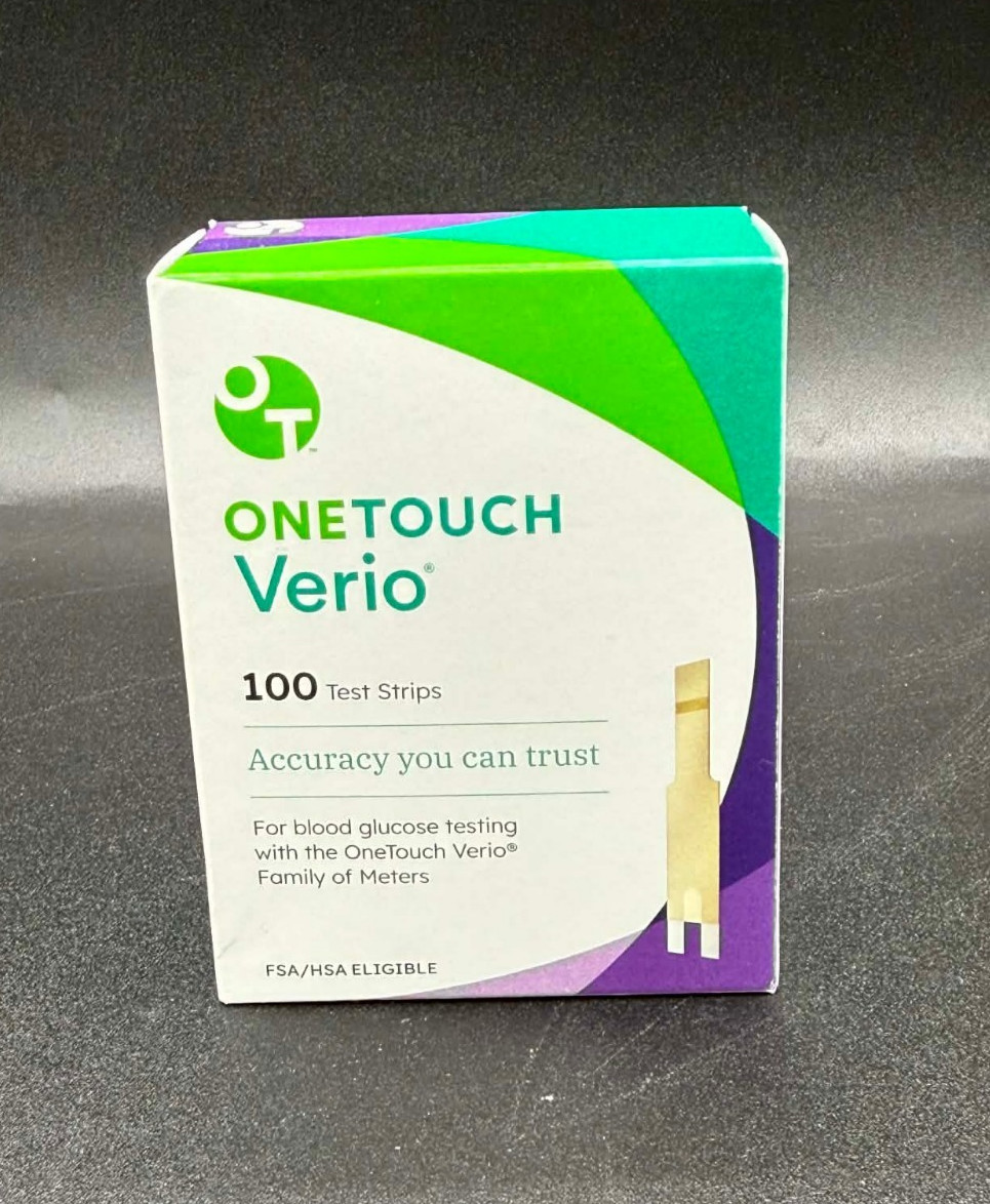 100 One Touch VERIO Diabetic Glucose Test Strips | 1x100ct | Exp 08/26 OR LATER!