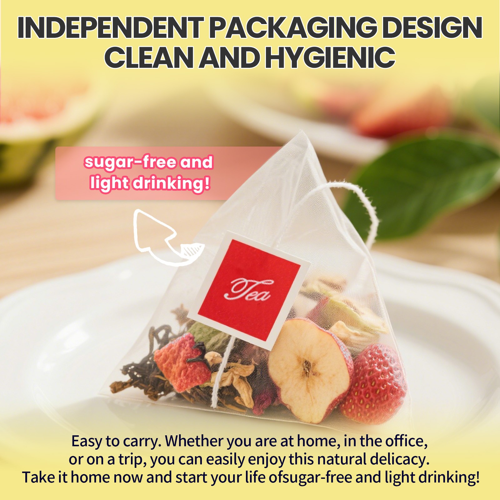 30Pack Oolong Tea Bags Tea &Strawberry,Watermelon, Apple Dragon Fruit
