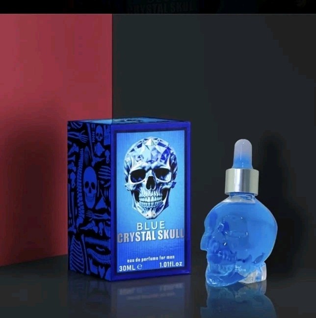 Blue Skull Cologne Unique Style for Men 1 Oz Oriental Woody Masculine Scent