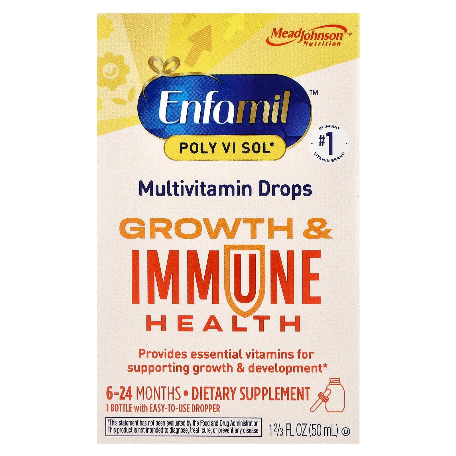 Poly Vi Sol®, Multivitamin Drops, Growth & Immune Health, 6-24 Months, 1 2/3 fl