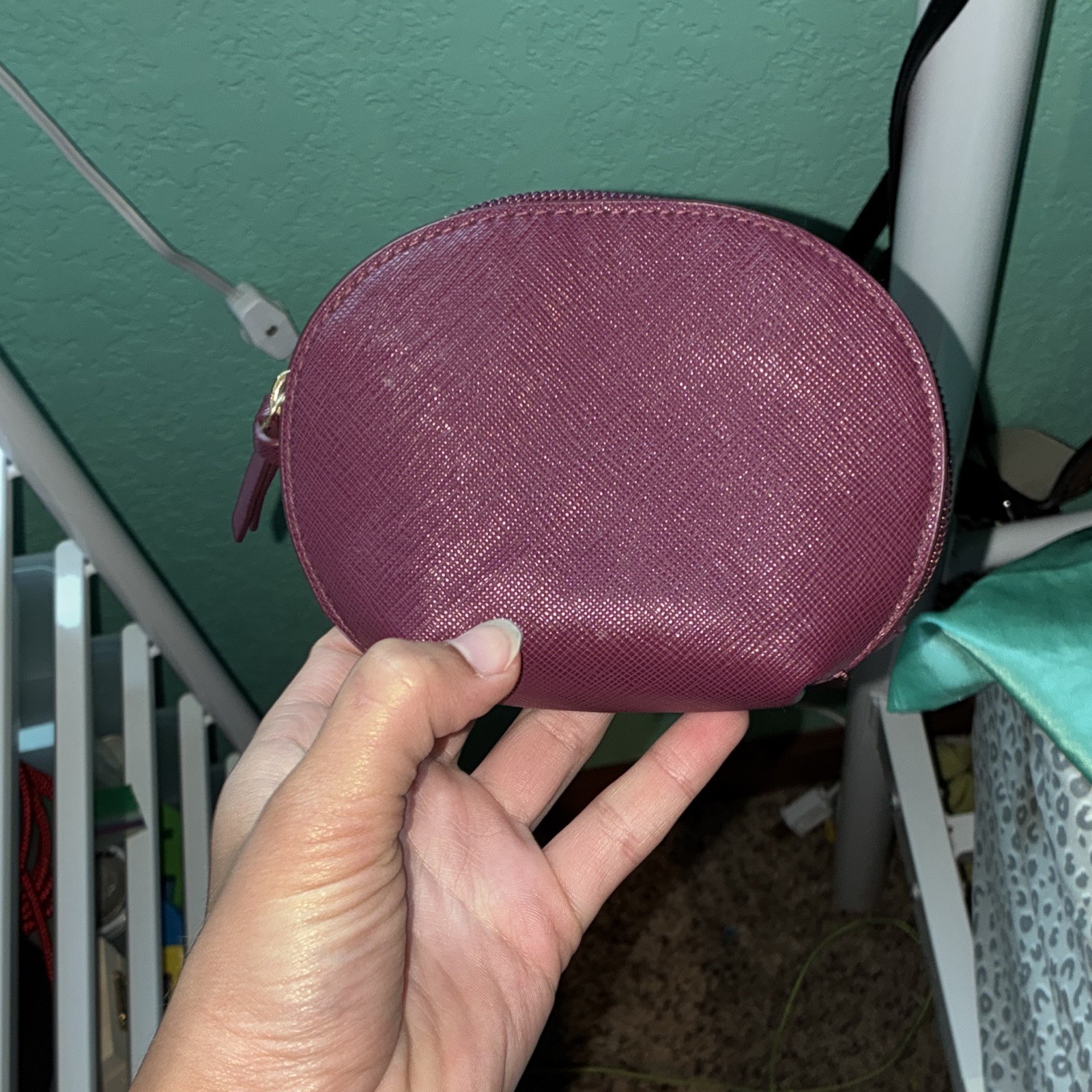 Merona Purple Zipper Makeup Bag Cosmetic Bag